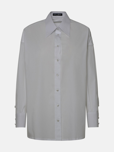 Shop Dolce & Gabbana White Cotton Shirt
