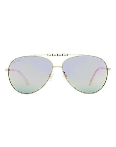 Shop Swarovski Aviator Sk0308 Sunglasses Woman Sunglasses Silver Size 60 Metal, Acetate