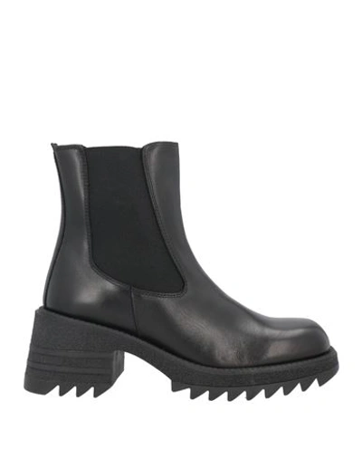 Nila & Nila Woman Ankle Boots Black Size 6 Calfskin In Black