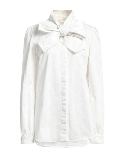 Shop Le Sarte Pettegole Woman Shirt Off White Size 8 Cotton, Elastane