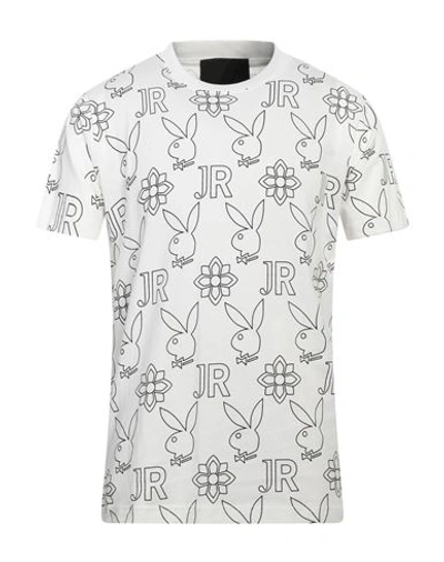 Shop John Richmond X Playboy Man T-shirt White Size Xxl Cotton