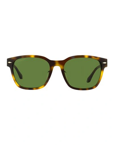 Shop Longines Rectangular Lg0015h Sunglasses Man Sunglasses Brown Size 56 Acetate