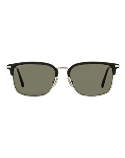 Shop Omega Browline Om0035 Sunglasses Man Sunglasses Black Size 55 Metal, Acetate
