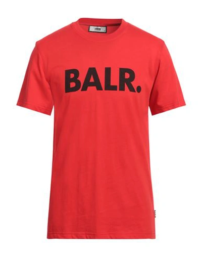 Shop Balr. Man T-shirt Red Size L Organic Cotton