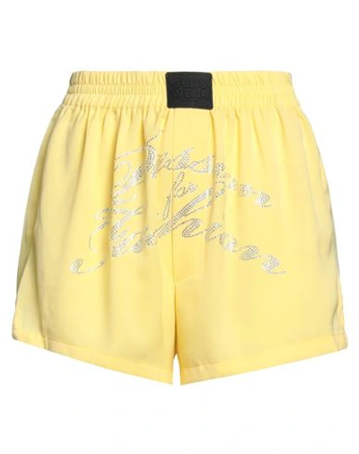 Gcds Woman Shorts & Bermuda Shorts Yellow Size Xxl Polyester In Yellow