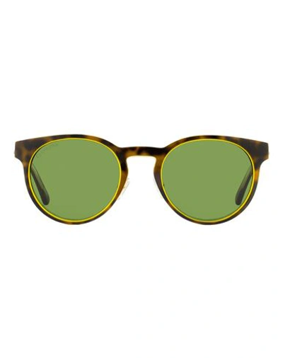 Shop Omega Round Om0020h Sunglasses Sunglasses Brown Size 52 Acetate