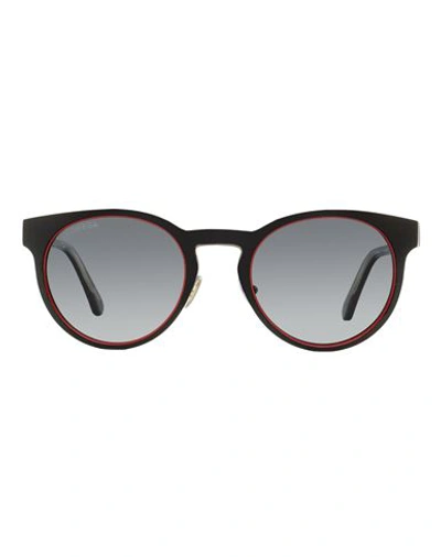 Shop Omega Round Om0020h Sunglasses Sunglasses Black Size 52 Acetate