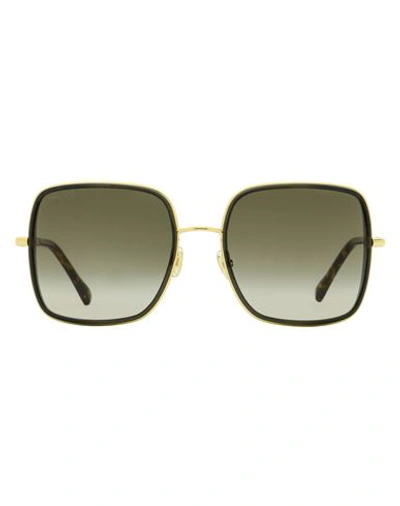 Shop Jimmy Choo Square Jayla Sunglasses Woman Sunglasses Brown Size 57 Stainless Steel, Acetat