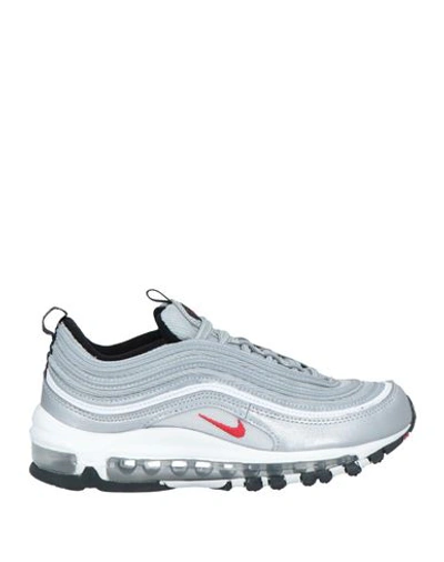 Shop Nike Woman Sneakers Silver Size 11.5 Textile Fibers