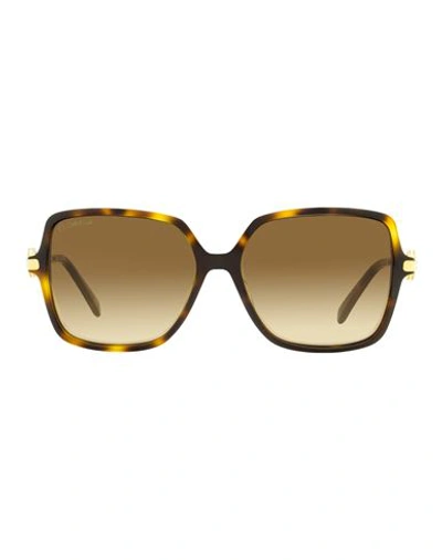Shop Omega Square Om0033 Sunglasses Woman Sunglasses Brown Size 59 Acetate, Metal