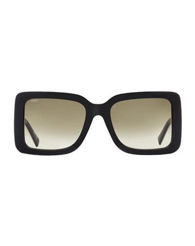 Shop Mcm Rectangular 711s Sunglasses Woman Sunglasses Black Size 54 Acetate
