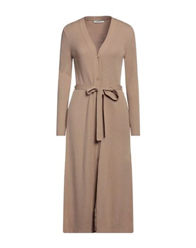 Shop 's Max Mara Woman Midi Dress Camel Size M Virgin Wool, Polyester In Beige