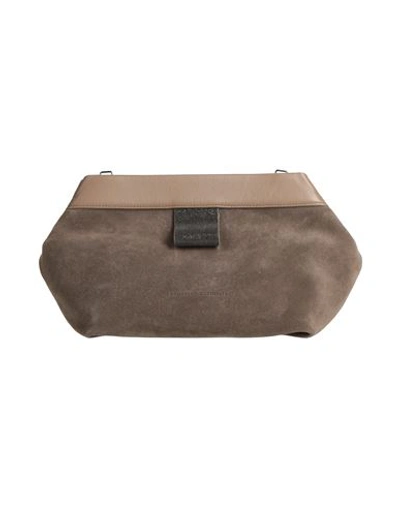 Shop Brunello Cucinelli Woman Handbag Khaki Size - Soft Leather In Beige