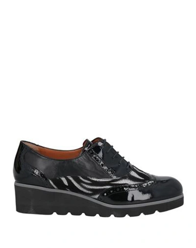 Shop Donna Soft Woman Lace-up Shoes Black Size 10 Soft Leather
