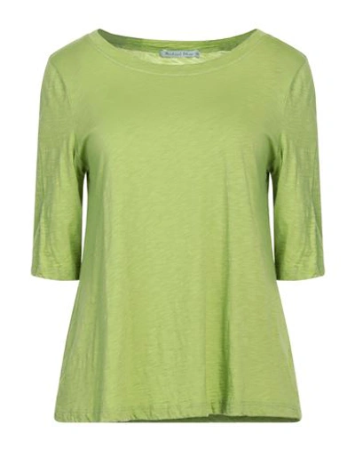 Shop Michael Stars Woman T-shirt Acid Green Size Onesize Cotton