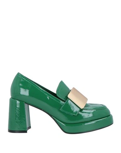 Jeannot Woman Pumps Emerald Green Size 11 Soft Leather In Green