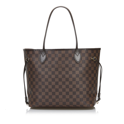 Léna MM, Used & Preloved Louis Vuitton Tote Bag, LXR USA, Brown