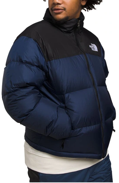 Shop The North Face 1996 Retro Nuptse 700 Fill Power Down Packable Jacket In Summit Navy/ Tnf Black