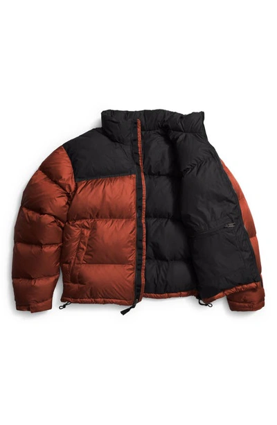 Shop The North Face 1996 Retro Nuptse 700 Fill Power Down Packable Jacket In Brandy Brown/ Tnf Black