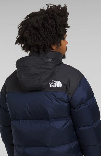 Shop The North Face 1996 Retro Nuptse 700 Fill Power Down Packable Jacket In Summit Navy/ Tnf Black