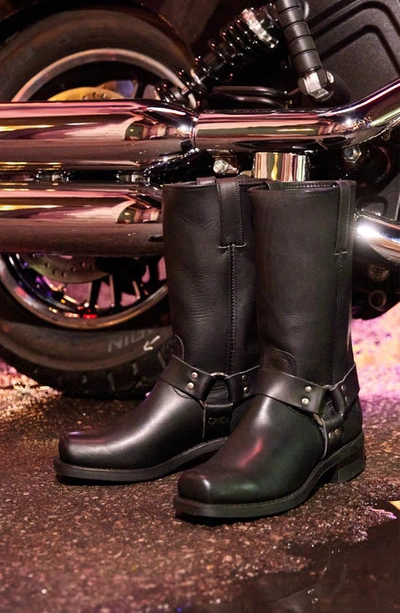 Frye Men's Conway Harness Leather Moto Boots In Black