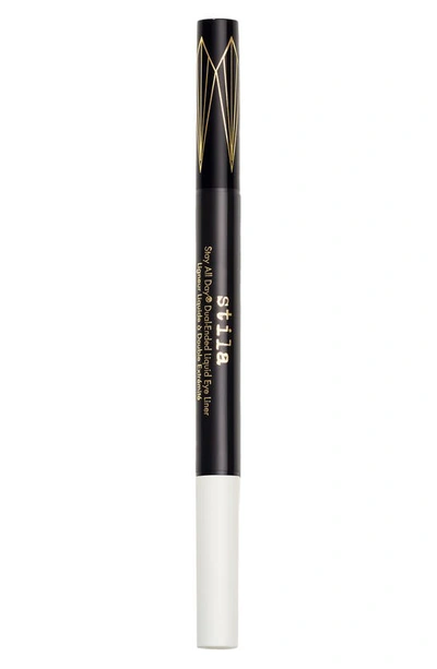 Shop Stila Stay All Day® Dual-ended Liquid Eyeliner In Intense Black / Snow