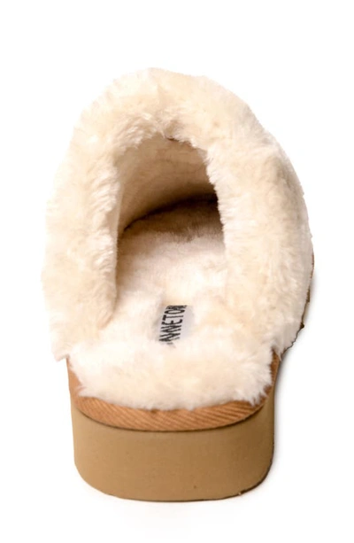 Minnetonka Corie Faux Fur Scuff Slipper In Cinnamon