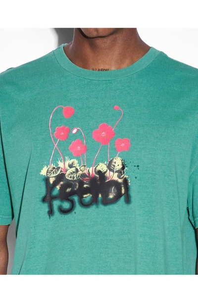 Shop Ksubi Grass Cutter Biggie Graphic T-shirt In Green