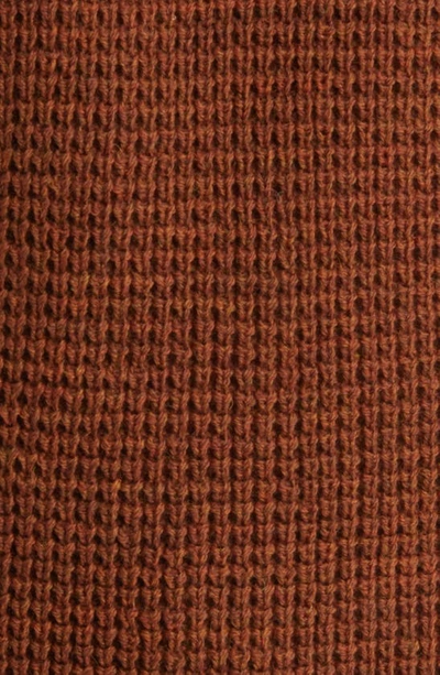Shop Peregrine Waffle Stitch Wool Crewneck Sweater In Cinnamon