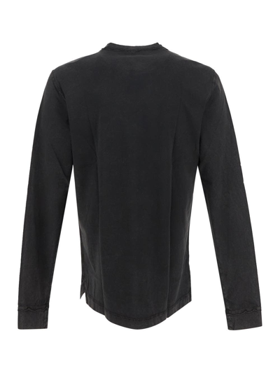 Shop Dolce & Gabbana Raw Hems Long Sleeved T-shirt In Black