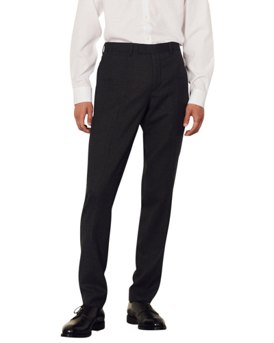 Shop Sandro Berkeley Wool Suit Pant In Black