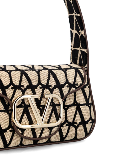Shop Valentino Vlogo Signature Foldover Top Tote Bag In Beige