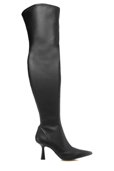 Shop Michael Kors Clara Over-knees Heeled Boots In Black