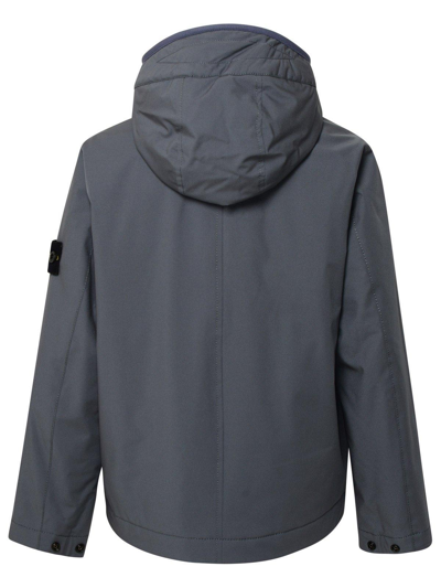 Shop Stone Island Junior Logo Patch Zipped Jacket In Grey