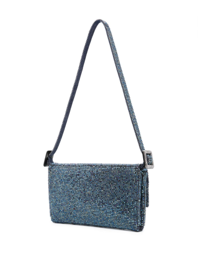 Shop Benedetta Bruzziches Vittissima La Petite Crystal-embellished Clutch Bag In Blue
