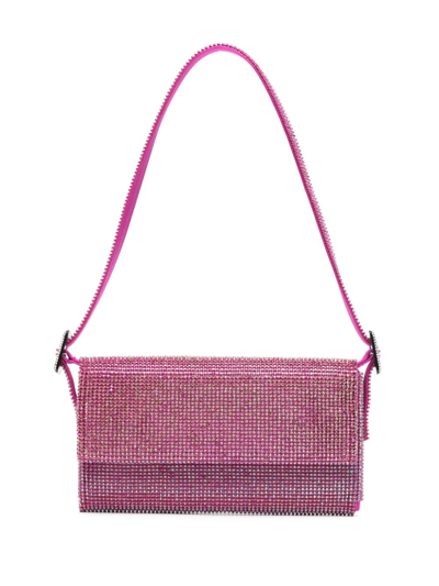 Shop Benedetta Bruzziches Vittissima La Petite Crystal-embellished Clutch Bag In Pink