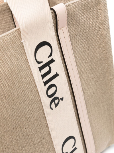 Shop Chloé Woody Medium Tote Bag In Pink