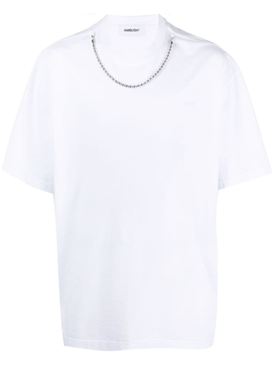 Shop Ambush Chain Cotton T-shirt In White