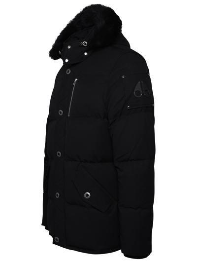 Shop Moose Knuckles Man 3q Jacket In Black Cotton Blend