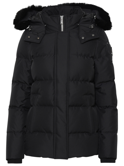 Shop Moose Knuckles Cloud 3q' Black Polyester Down Jacket Woman