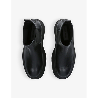 Shop Steve Madden Women's Black Pegasus 017 Platform-heel Leather Ankle Boots