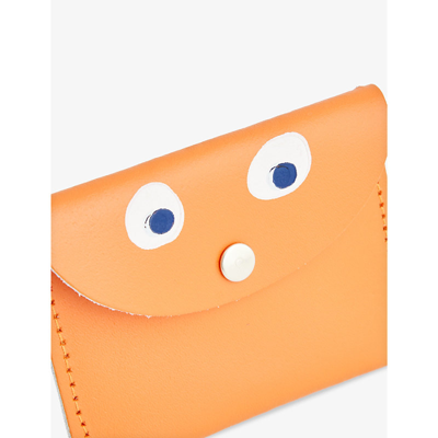 Shop Ark Colour Design Women's Orange Google Eye Front-flap Leather Purse