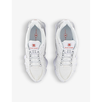 Nike Shox Tl Sneakers In White Silver Orange