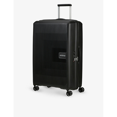Shop American Tourister Aerostep Expandable Four-wheel Suitcase 77cm In Black