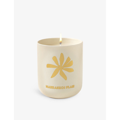 Shop Assouline Travel From Home Marrakech Flair Wax Travel Candle 319g In Creme