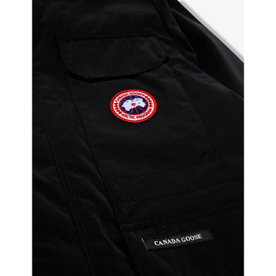 Shop Canada Goose Boys Black - Noir Kids Expedition Logo-patch Shell-down Jacket 7-16 Ages