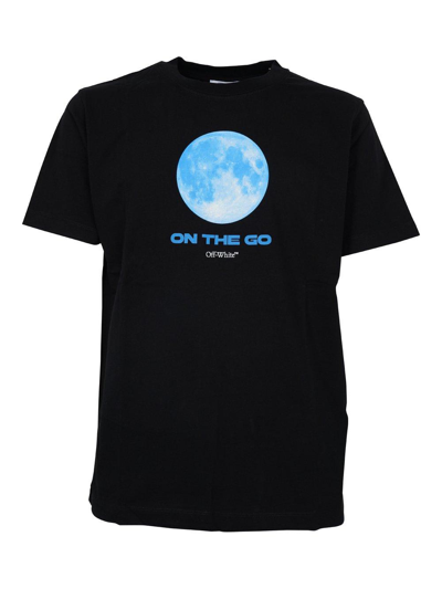 Shop Off-white On The Go Moon Crewneck T-shirt In Black
