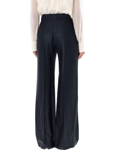 Shop Chloé High-waisted Wide-leg Trousers In Nero