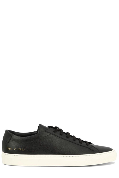 Shop Common Projects Achilles Contrast Sole Sneakers In Black