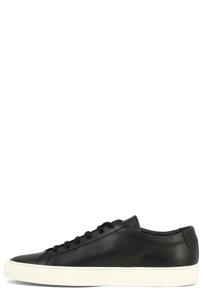 Shop Common Projects Achilles Contrast Sole Sneakers In Black